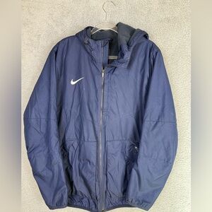 Nike Men's Blue Hooded Everett university jacket large